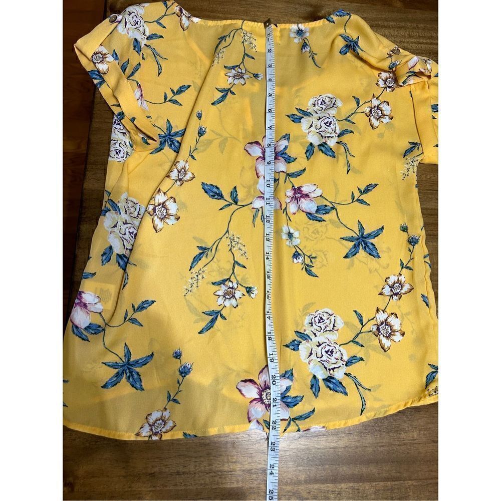 Wishful Park Women’s Floral Print Shirt Top Size Small Multicolored Tie Front - Picture 7 of 7